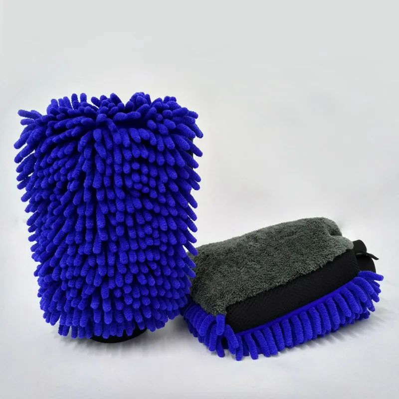microfiber super mitt cleaning gloves for household car wash microfiber chenille fabric mitt