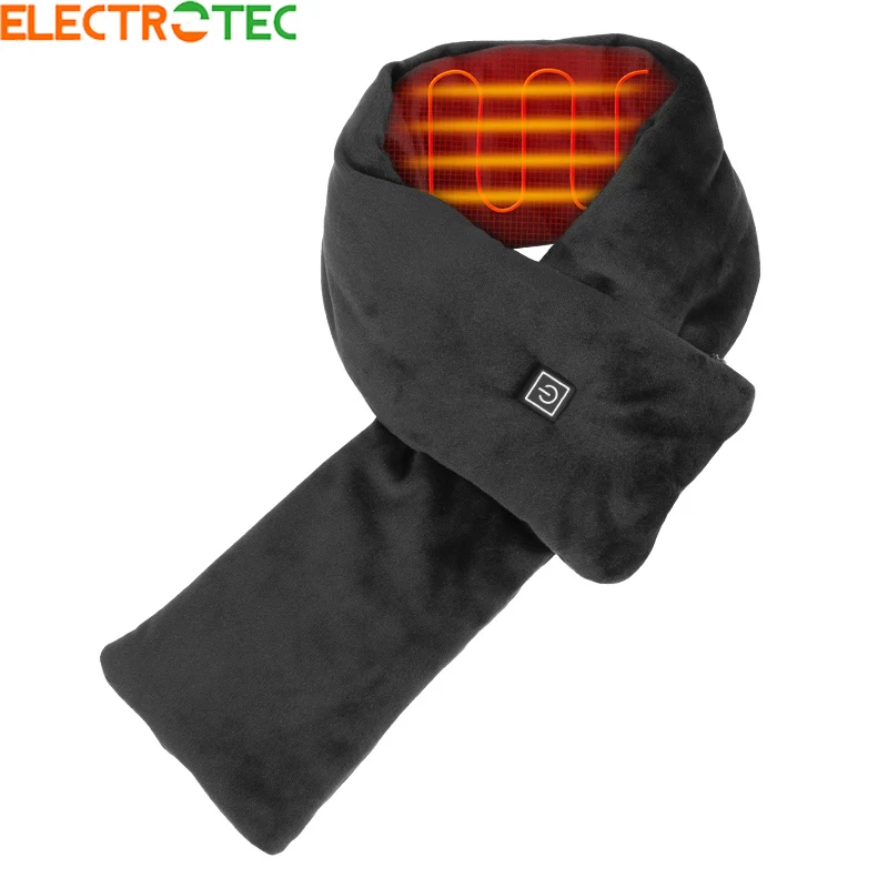 Three colors available Warm scarf for cold weather Outdoor portable USBrechargeable heated scarf