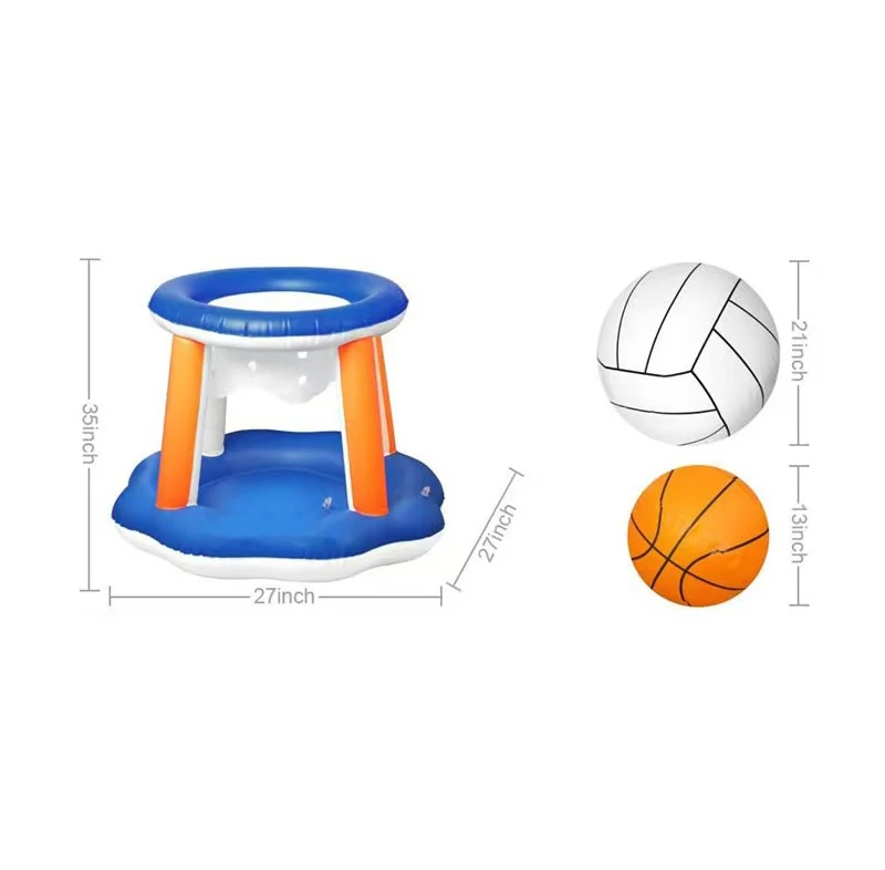 summer beach Inflatable obstacle course net water games equipment kids pool toys inflatable volleyball basketball court set