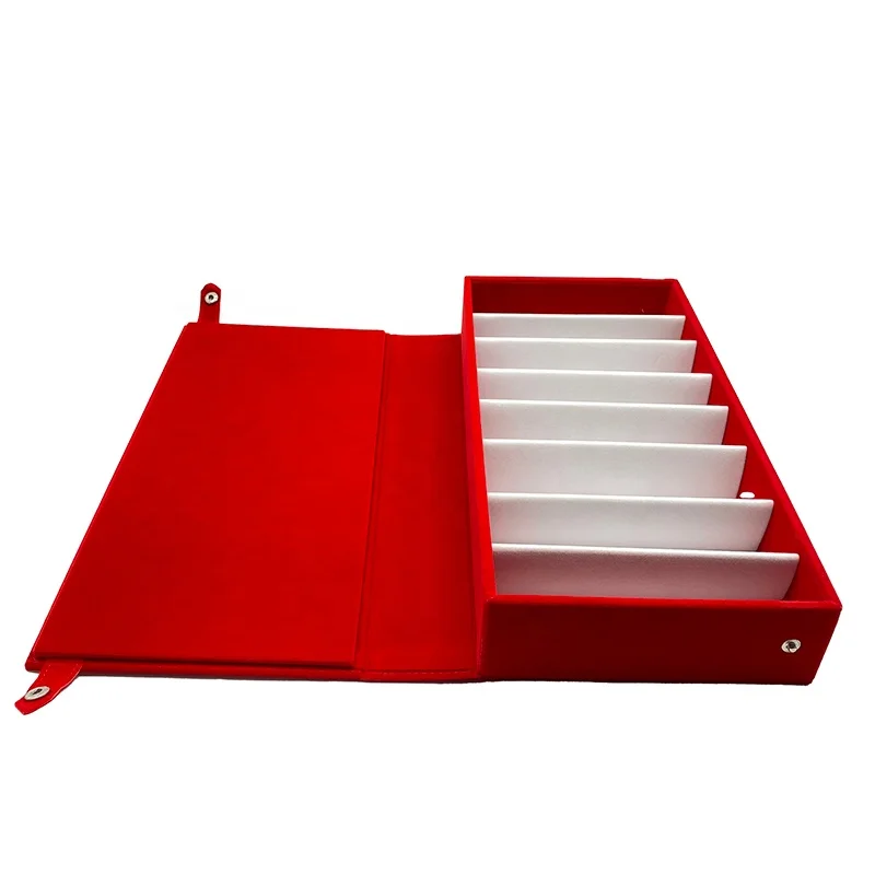 Custom Luxury Ladies Sunglass Storage Box 8PCS Sunglasses Fabric Case Velvet Sunglasses Tray