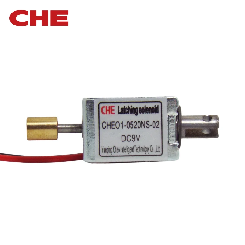 CHEO1-0520NS-02 9VDC coil 4mm stroke mini open frame Latching solenoid miniature push pull solenoid