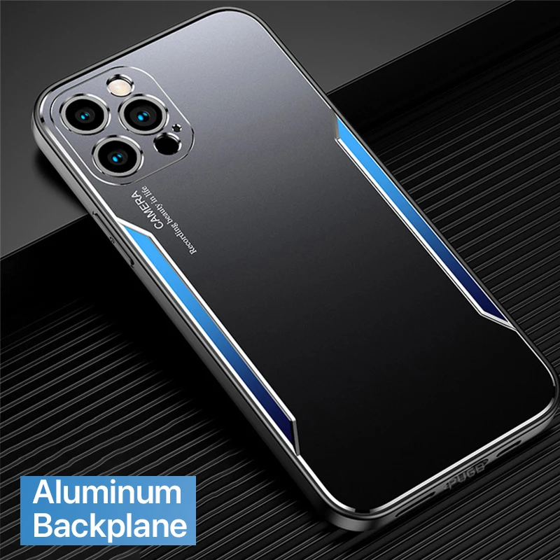 Роскошный Матовый Алюминиевый металлический чехол для iPhone 13 12 11 Pro Max iPhone 7 8 SE 2020 X XS XR, противоударный жесткий чехол для телефона