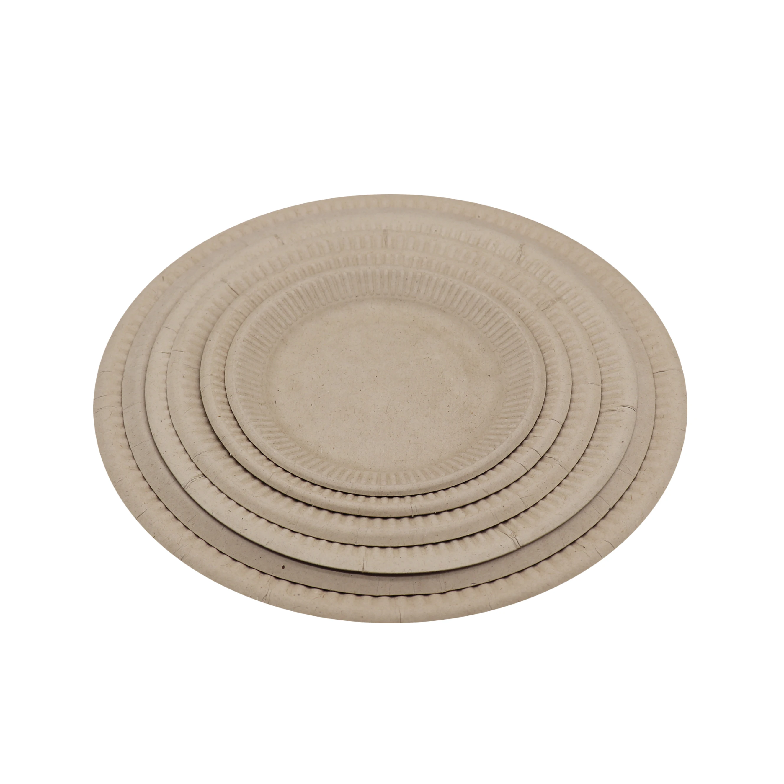 Tomato bagasse paper plate food safety disposable biodegradable paper plates compostable 7 inch heavy-duty plates