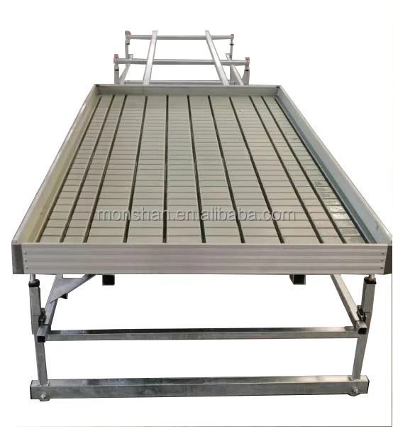 hydroponic flood plant tables rolling benches for greenhouse