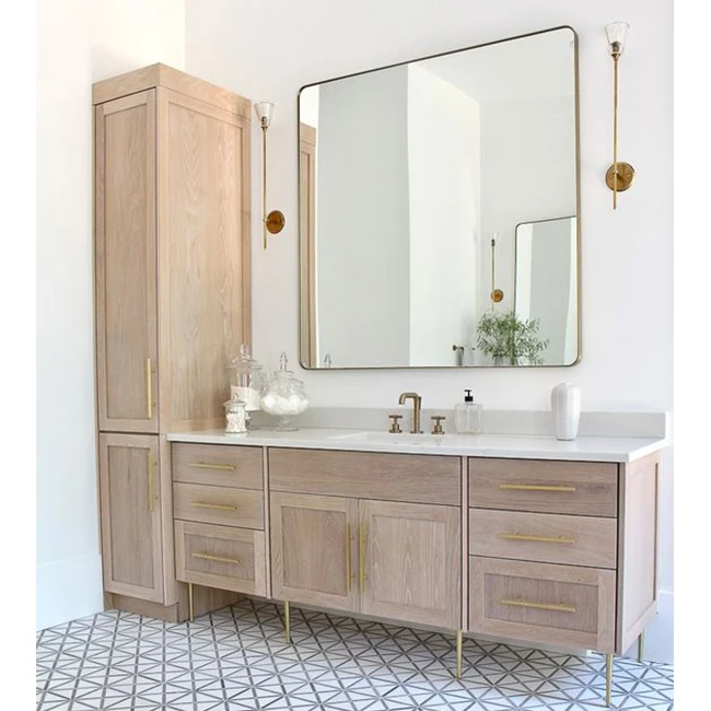 Европейский итальянский стиль ванная комната современный гостиничный шкаф для ванной комнаты с двойной