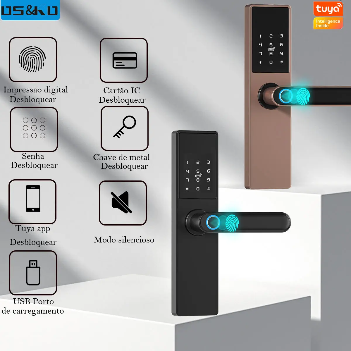hotel door lock management system hotel shenzhen round intelligent fingerprint password tuya lock