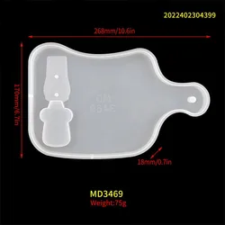 W436 New Knife  Fork Handle Epoxy Resin Mold DIY Rectangle&Round  Western Tableware Set Storage Tray Silicone Mold