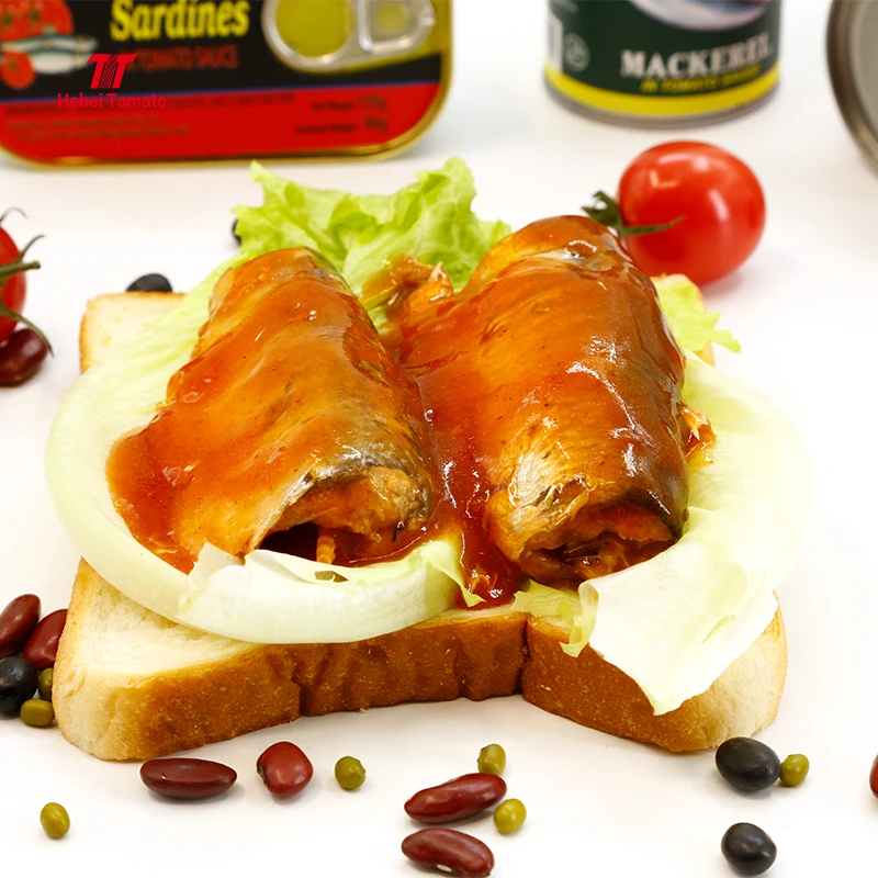 Canned Mackerel in Tomato Sauce 125g155g/425g Super Delicious Canned fish
