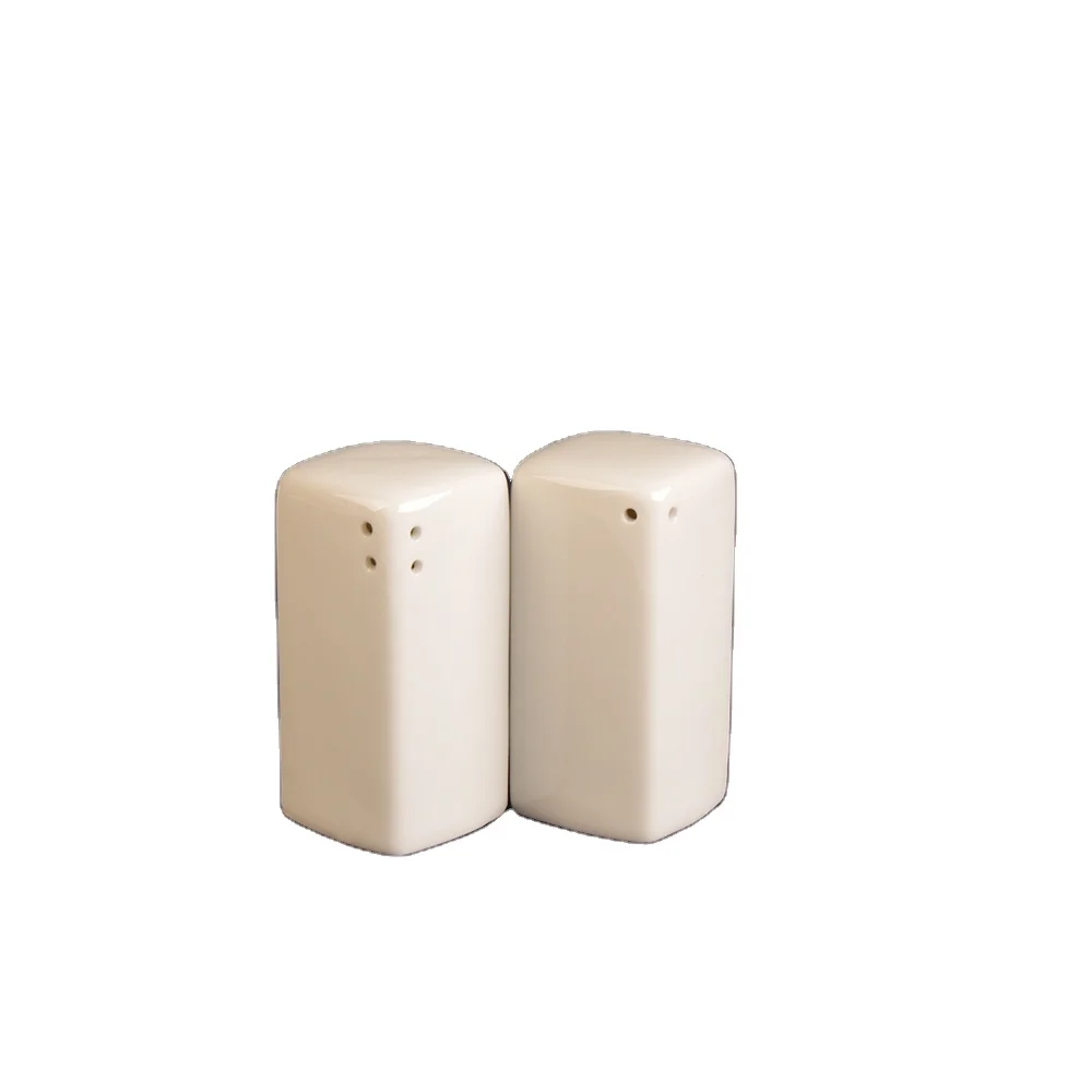 porcelain ceramics spice jar restaurant wedding salt and pepper bottle stand  white ceramic salt pepper shaker