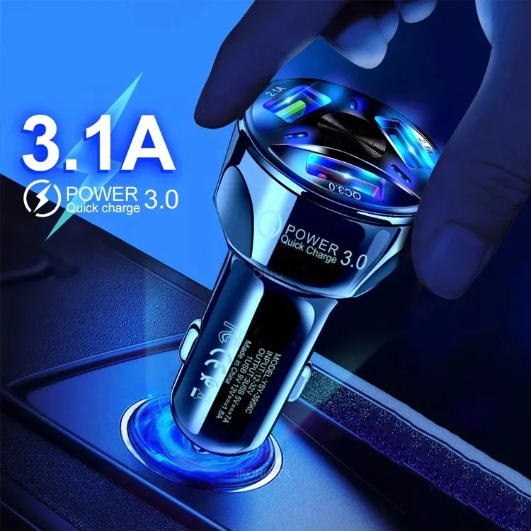Быстрая доставка Amazon 2021 новые инновационные продукты Лидер продаж тройное 3 USB 5V 7A QC3.0 автомобильное зарядное устройство для Iphone
