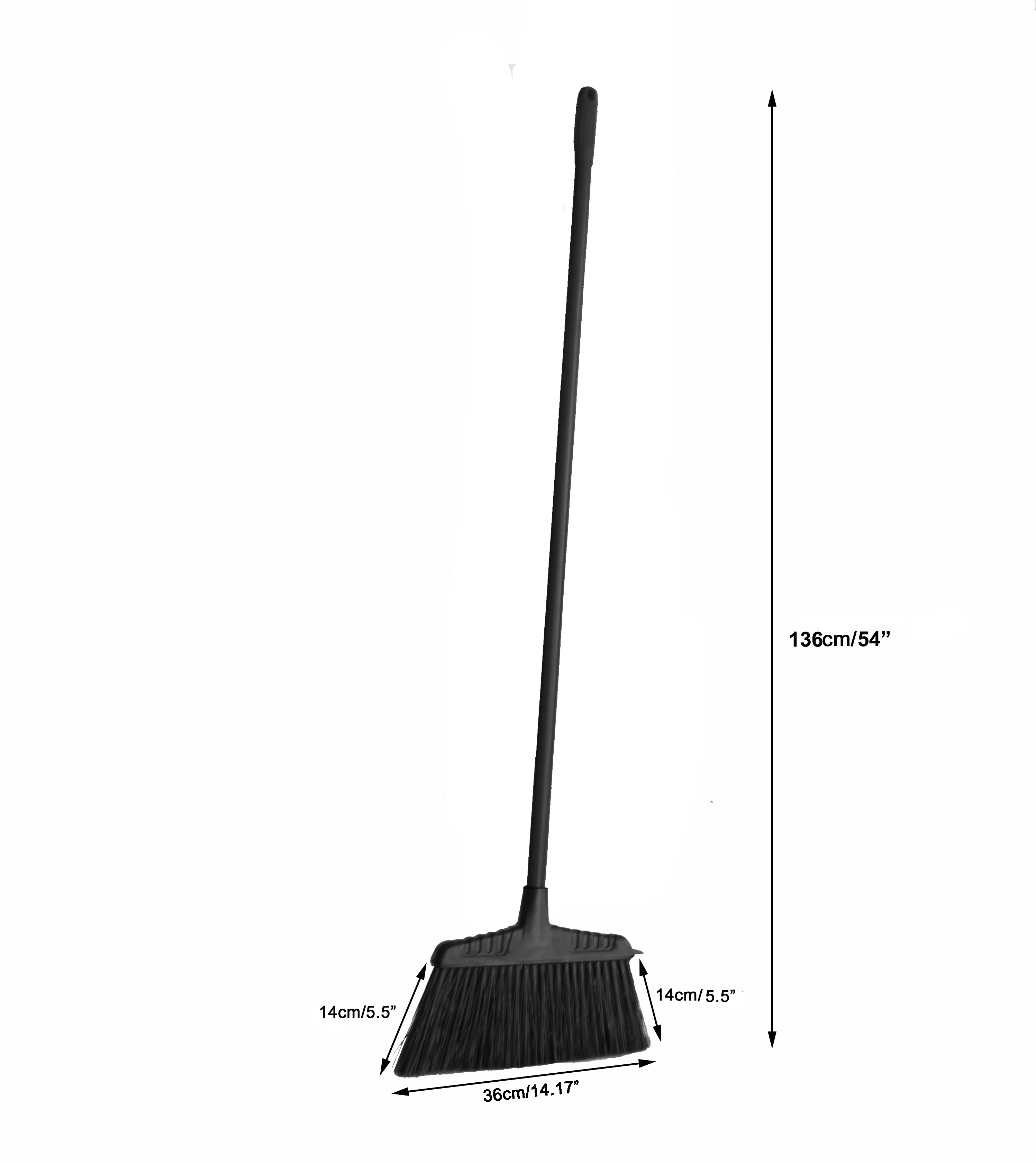 commercial heavy duty plastic yard lobby broom  with strong long stick hard bristle broom street broom
