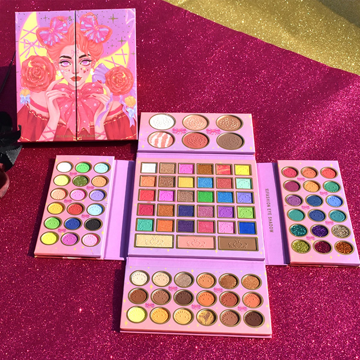 2022 high quality sombra de ojos private label custom party cosplay eyeshadow pallet venders new makeup eye shadow palette