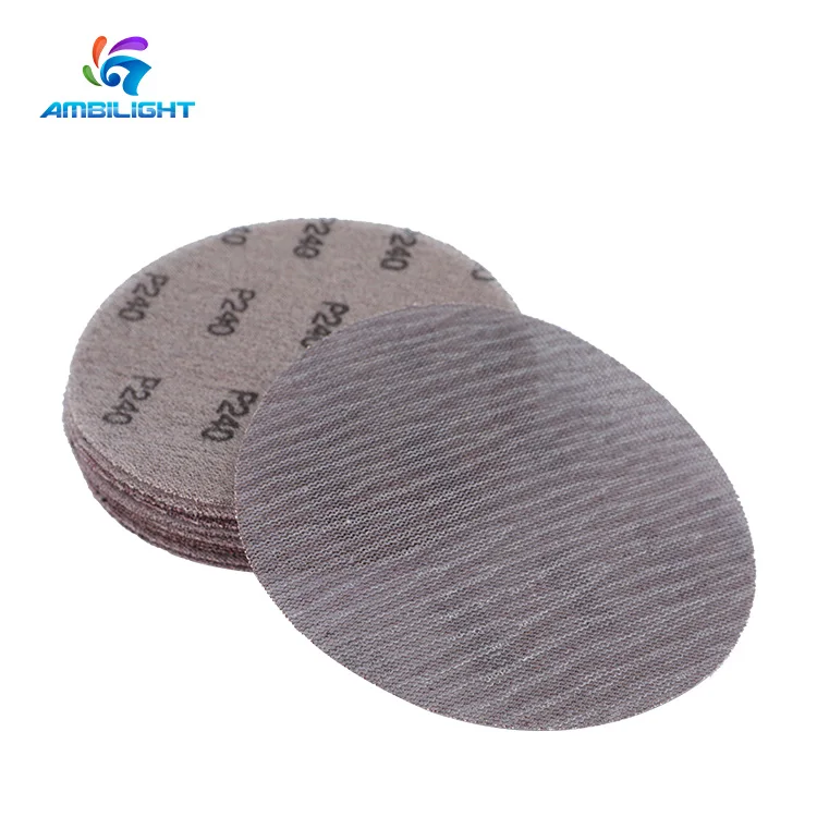 100pcs Mesh Sanding Discs Hook and Loop Abrasive Dust Free Anti Blocking Sharp Grinding Sandpaper