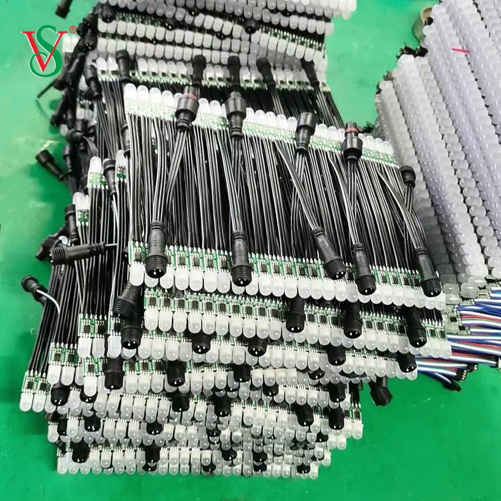 WS2811IC RGB 12mm LED String Full Color 12V LED Pixels Module Waterproof IP68 Point Light