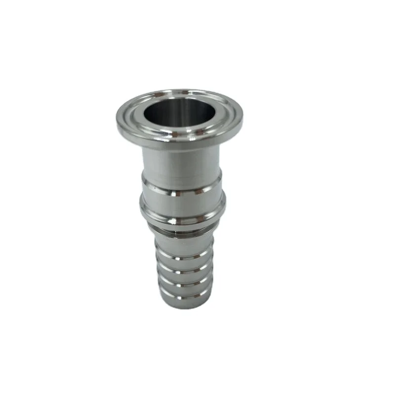 customized Tri Clamp Hose Adapter CNC Machine Sanitary Grade 304/316L Stainless Steel