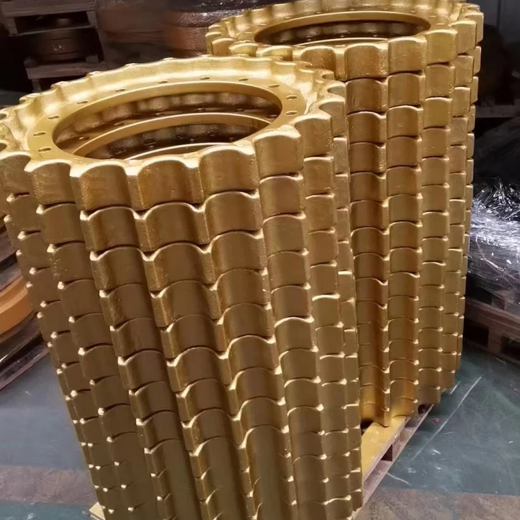 Low Moq Custom Size Kobelco Sk200 Excavator Sprocket Hyundai Excavator Drive Sprocket Excavator Sprocket 330