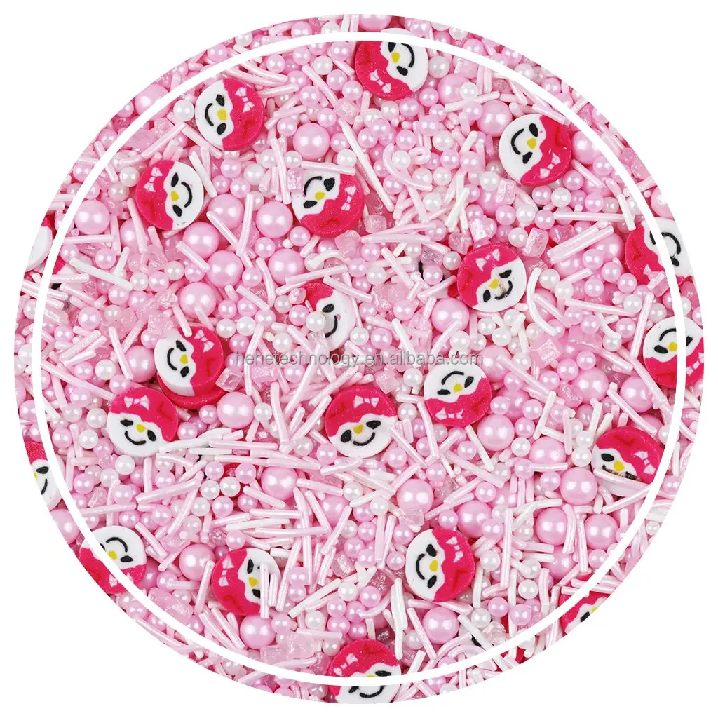 Valentine Doodle Confetti Food Ingredient 6 mesh Sanding Sugar Sprinkles Mix Cake Decorations Sprinkles Edible Candy for 2023
