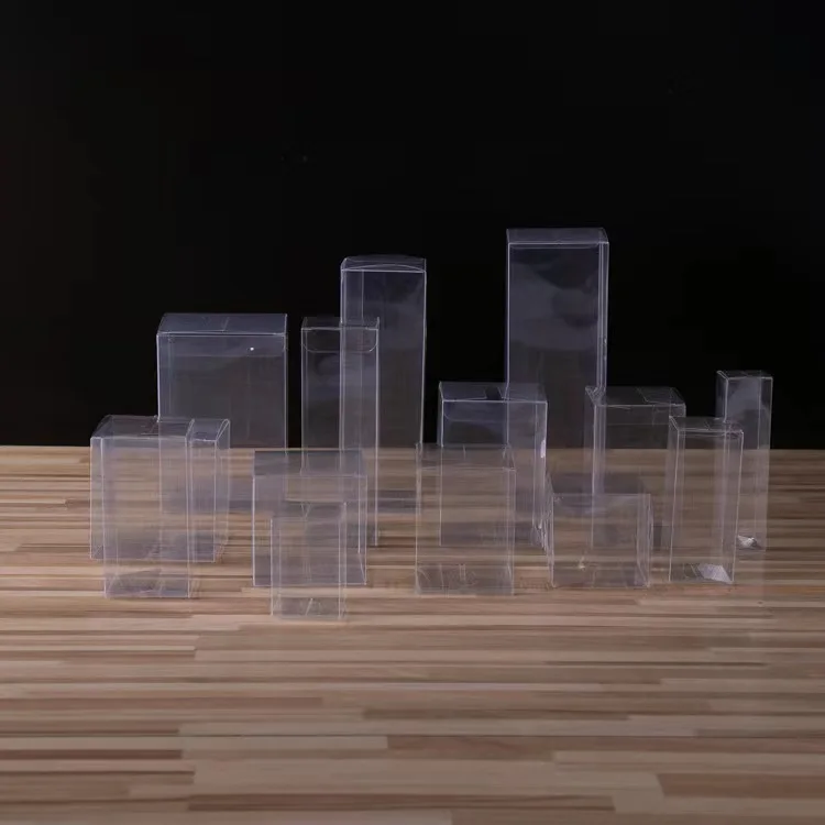 CUSTOM LOGO PRINTED CLEAR PVC PET PACKAGING BOX CLEAR GIFT PACKAGING BOX