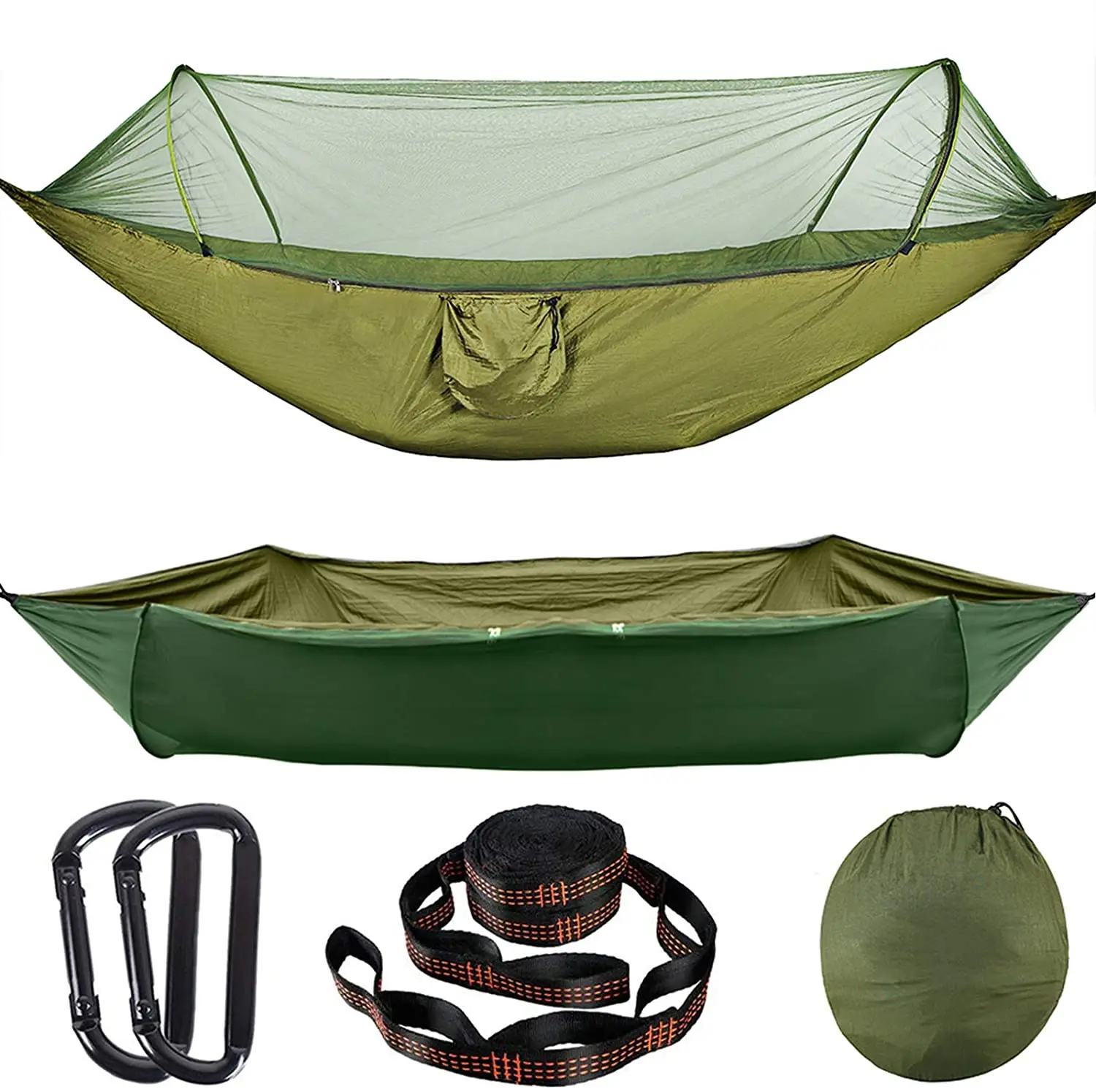 Outdoor Portable Single & Double automatic Camping Hammock With Mosquito Net