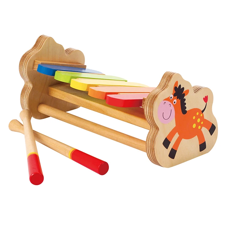 custom kids Toy Xylophone wooden pounding knocking musical instruments for children