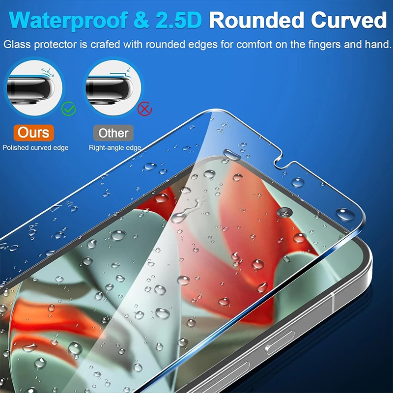 Bulk pack 2025 HD smart film mobile tempered glass phone screen protector for Google Pixel 9a