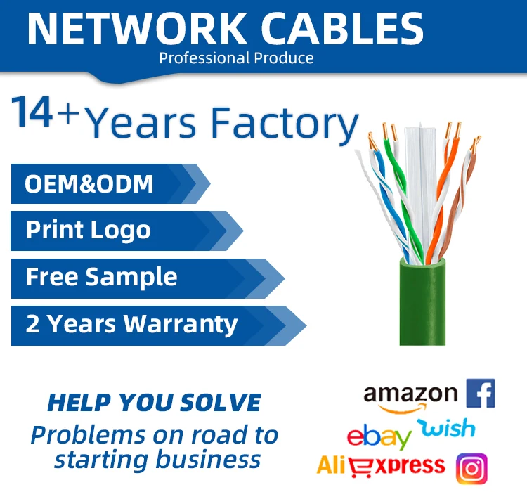 stranded orange yellow grey black color best price fluke test cat6 shielded ftp cat 6 network ethernet external cable supplier