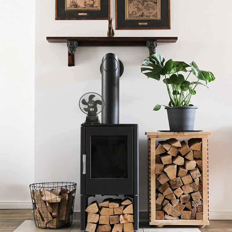 Воздушный поток Eco Содружественные 5 Лезвия тепловая мощность нагревателя деревянный Быстрый старт вентилятор печи