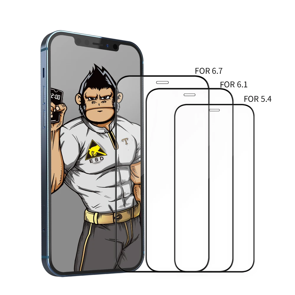 TG For iPhone 12 mini Antistatic Tempered Glass for iPhone 11 12 Pro Max Anti static Dustproof Screen Protector
