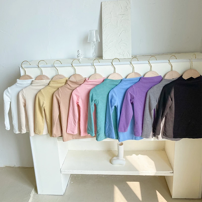 
kids clothing for boys and girls Bottoming shirt winter Long sleeve shirt 