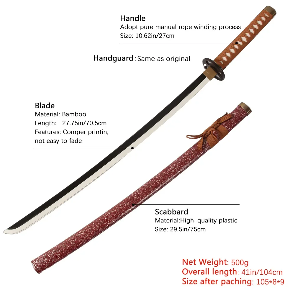 Wholesale Amine Weapon Kasenkanesada Touken Ranbu Bamboo Kidults Role Play Toys Katana Wooden Swords For Cosplay Playing Boys