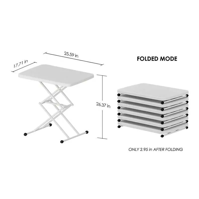 Benjia High Quality 65*45CM adjustable height folding table legs folding laptop desk adjustable computer table