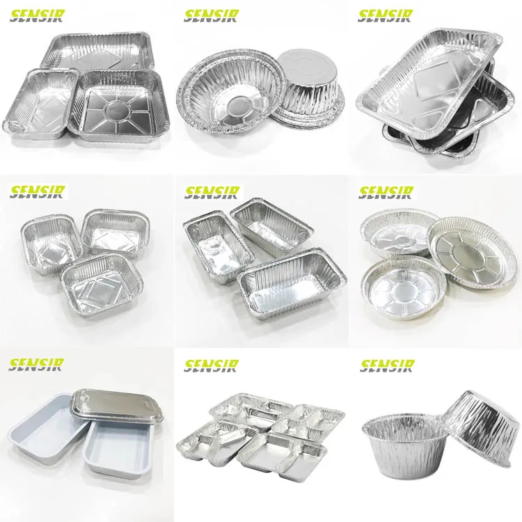 Disposable Aluminum Foil Plate with Plastic Lid