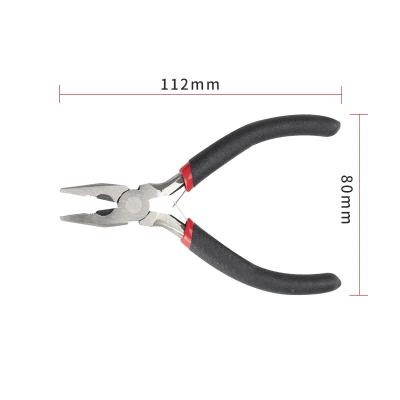 HYSTIC 4.5-Inch Carbon Steel Mini Jewelry Pliers Electrical Wire Cutters Toothless Aluminum Serrated Multi-Functional Metric