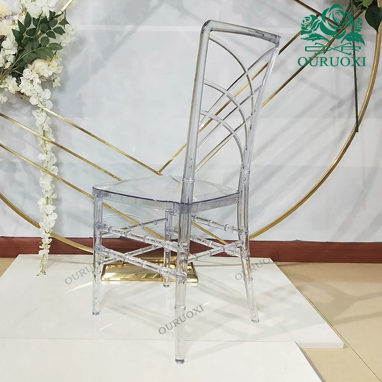 Современные пластиковые свадебные стулья из смолы для столовой в