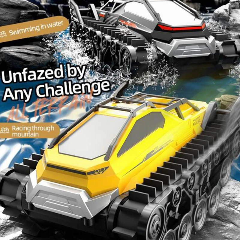 Amphibious RC Truck 2.4G Off road Waterproof Large Remote Control Car for Boys, All Terrain RC Car kids toys