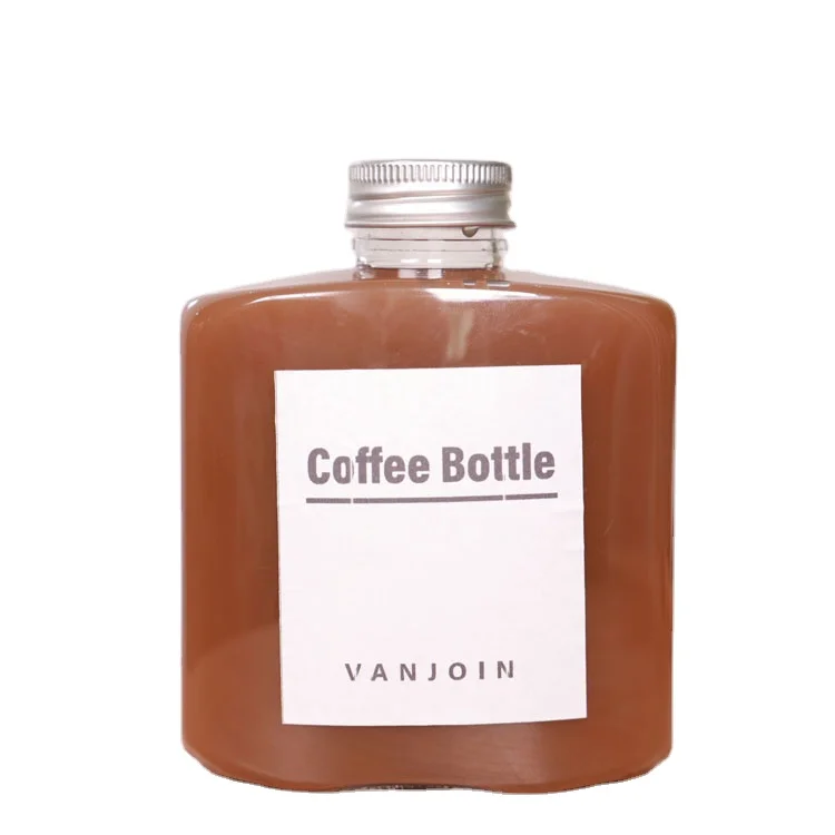 2oz 8oz Transparent Plastic Round Bottle for Cold Brew Coffee Bottle