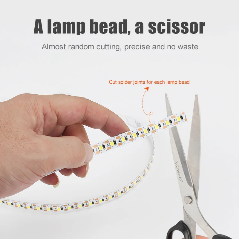 Low voltage LED light strip 2835 120 beads self-adhesive light strip wholesale wedding cabinets wardrobe lighting