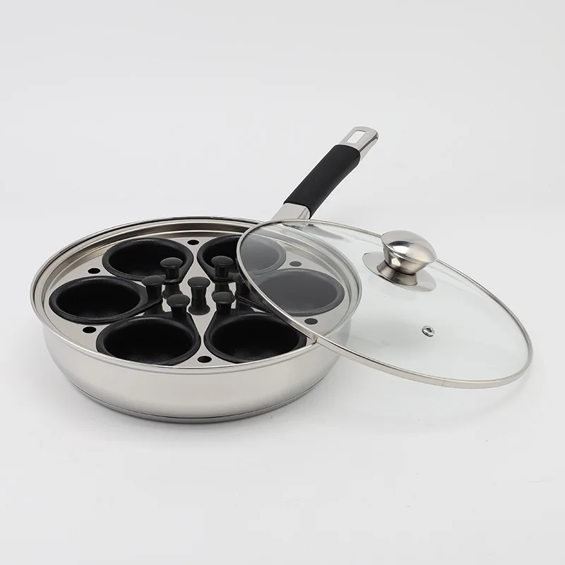 2/4/6 pcs Non-stick Egg Cups Poached Egg Cooker Stainless Steel Egg Poacher Pan