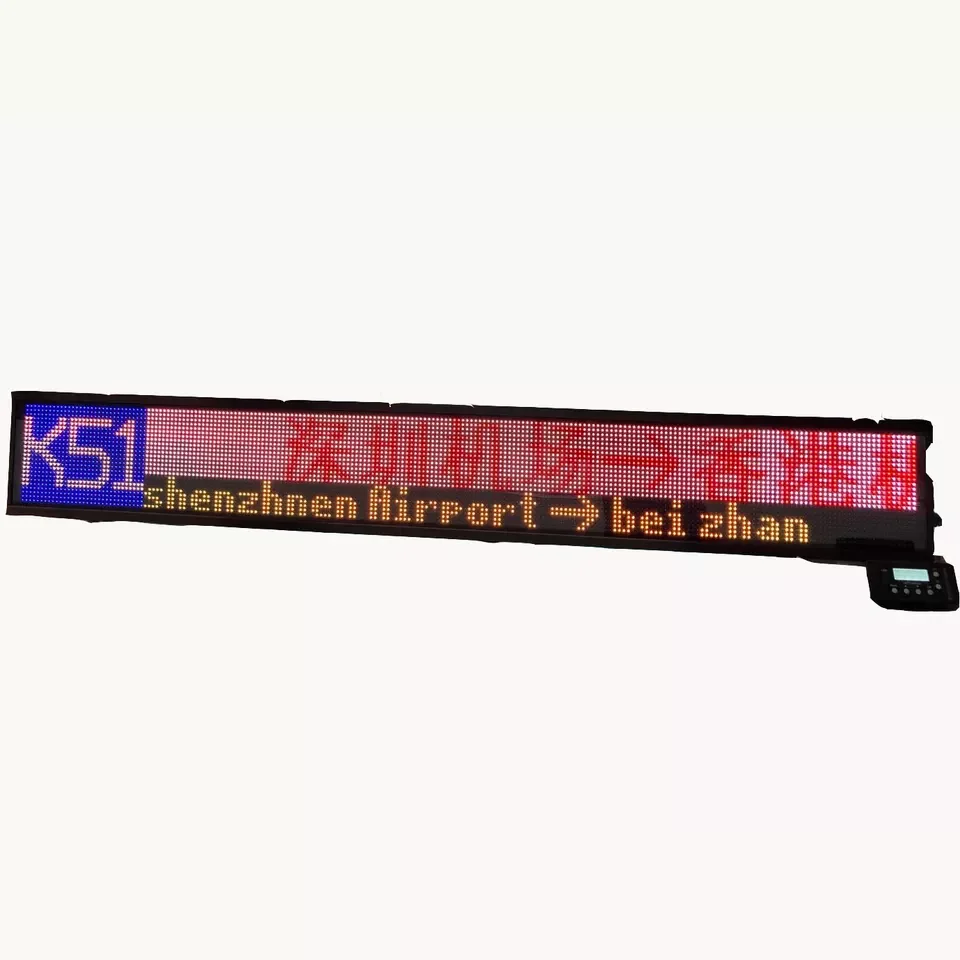 Customized inner city bus digital route number signage LED board destination sign screen display