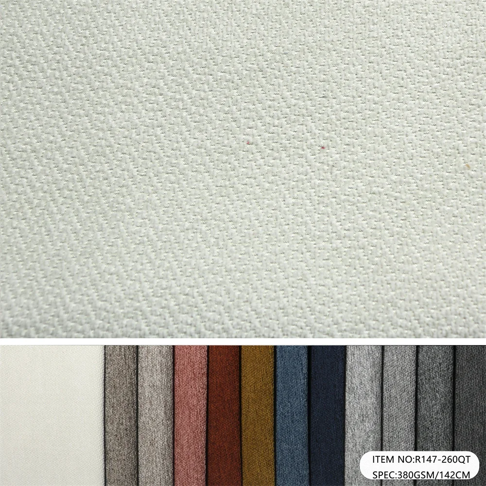 2024 New GRS and OEKO Certification Home Textile Linen Look Home Deco Furniture Cushion Covers Fabric Faux Linen Sofa Fabric