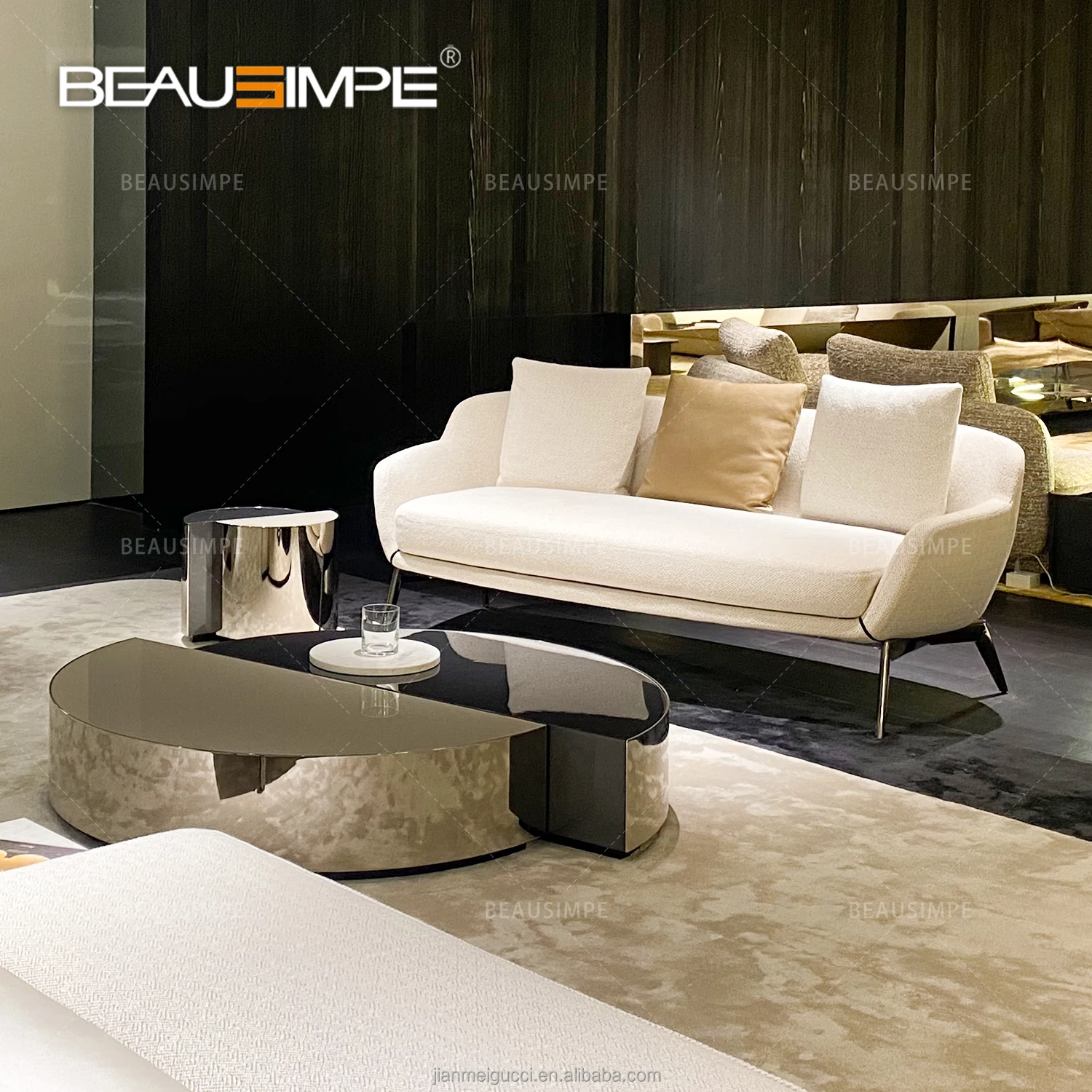 Italian Belt couch set recliner living room and bedrooms modern elegant interior small sofas minimalist fabric 3 seater sofa