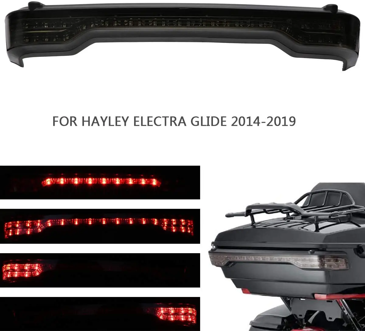 FATECIM Smoke King Tour Pack LED 14-Up Road Electra Glide Ultra Limited Classic 2014-2019 motorcycle Brake light tail light