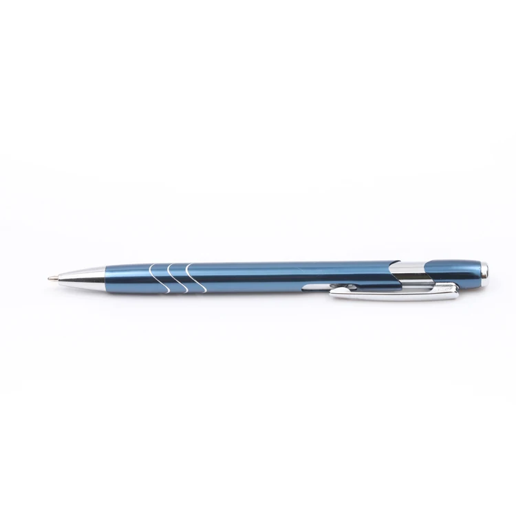 
Best metallic promotion click metal ballpoint luxury aluminum pen with custom logo printed 