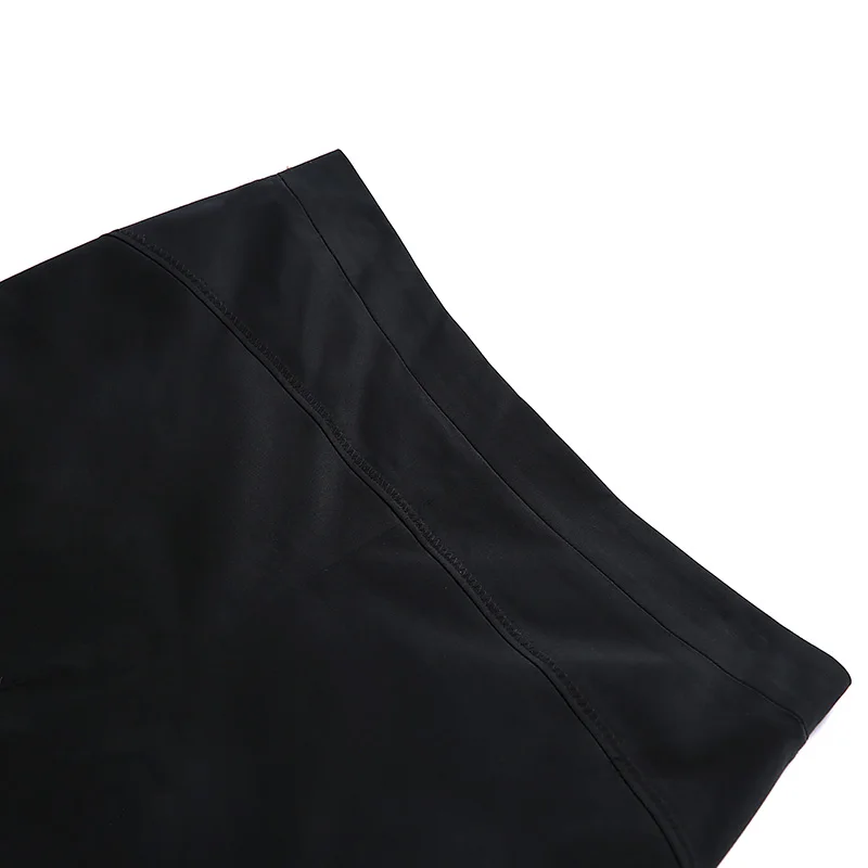 NAP01 Women short cotton skirt designer clothing black mini skirt