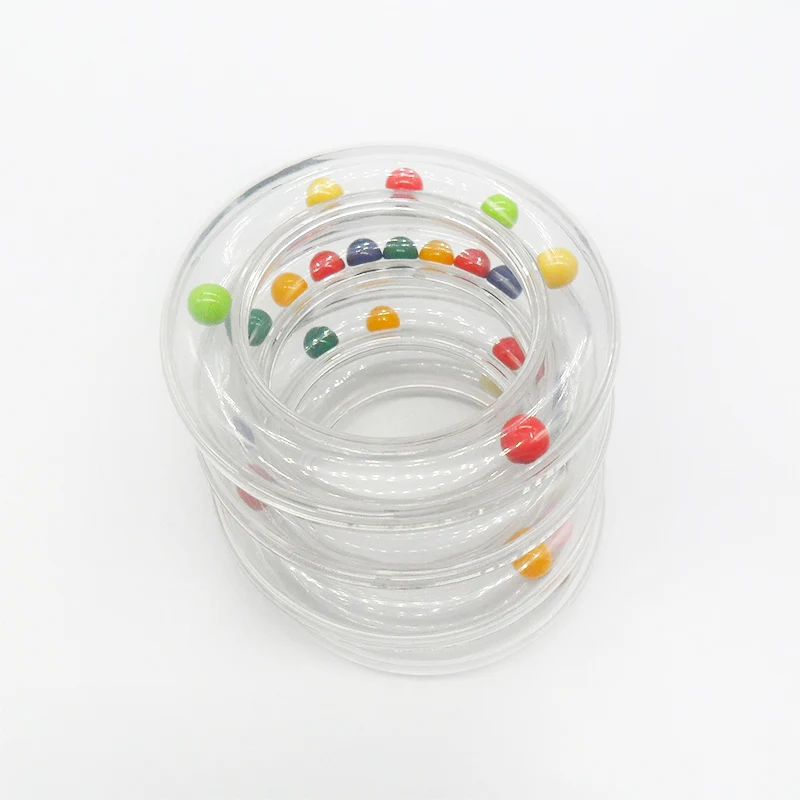 55mm Plastic Rattle Teether Rings for baby car
