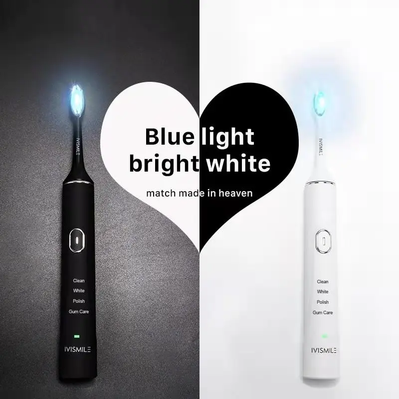 IPX7 водонепроницаемый Мощный чистящий отбеливающий очиститель зубов Smart Sonic Беспроводная перезаряжаемая электрическая зубная щетка