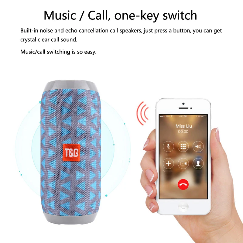 2021 Original Wholesale Best Buy Powerful Sound blast with ultra deep 3d bass aterproof blue tooth speaker TG117