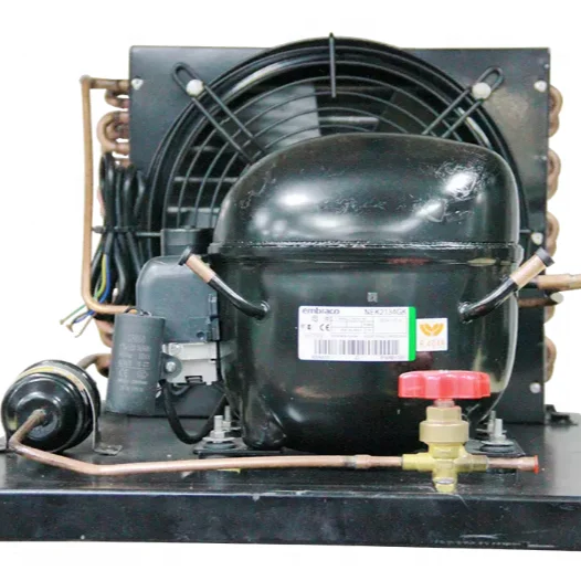 1/3 HP R404A 110V Small Refrigeration Compressor condensing Unit For Showcase