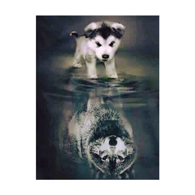  Wholesale 3D Cat Dog Diamond Painting Animal Paintings Decorations Wall