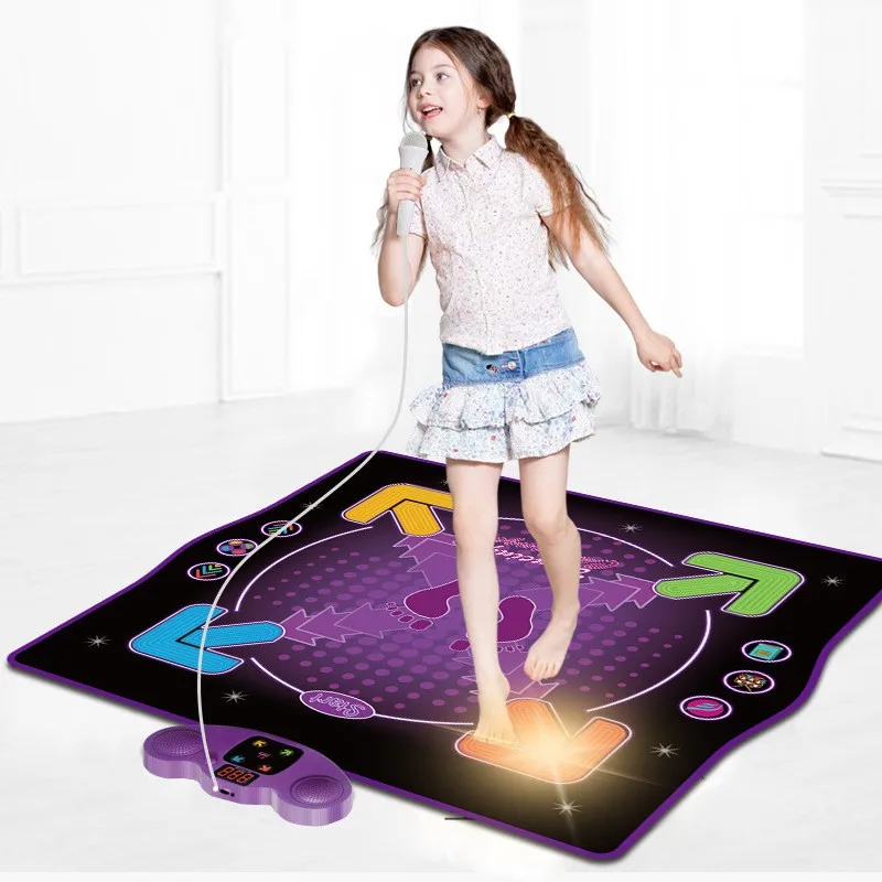 Musical Play Mats Kids Educational Games Toys Dancing Challenge Play Mat Electronic Blanket Touch Dance Play Mat